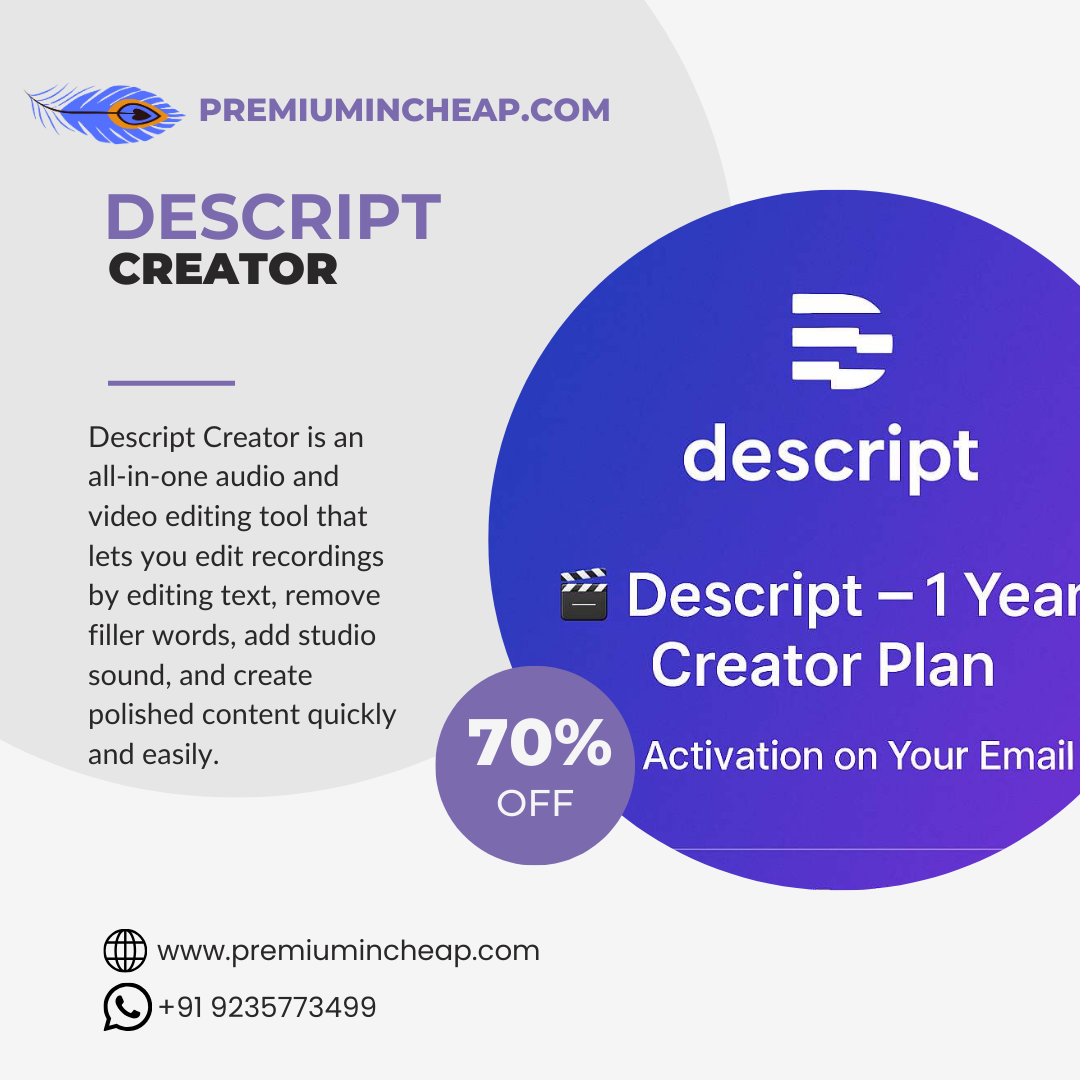 descript creator premium in cheap