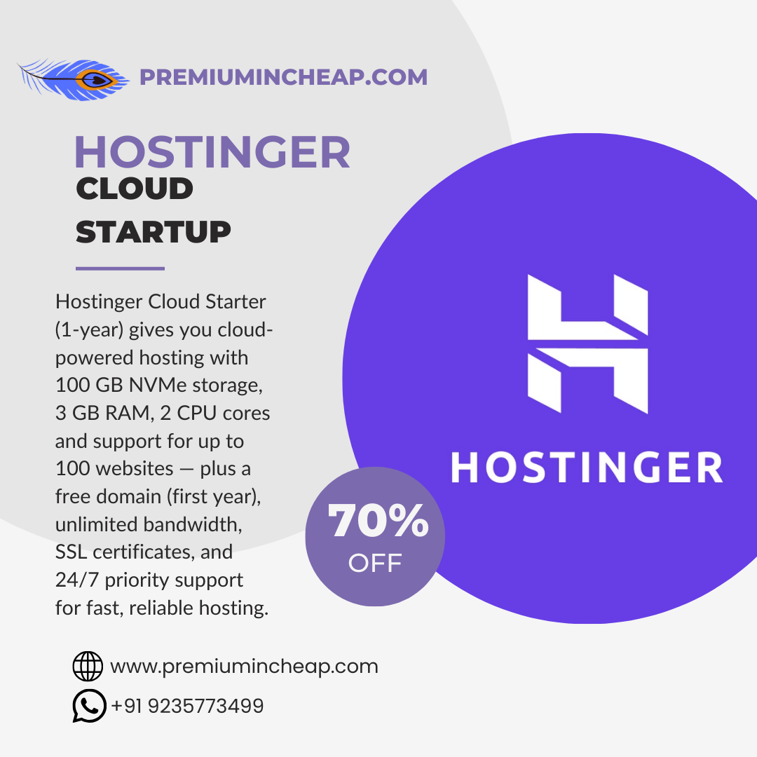Hostinger Cloud Starter (1-year) in cheap