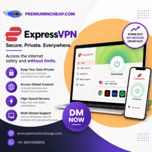 ExpressVPN premium account 1 month for 5 devices, cheap private ExpressVPN login